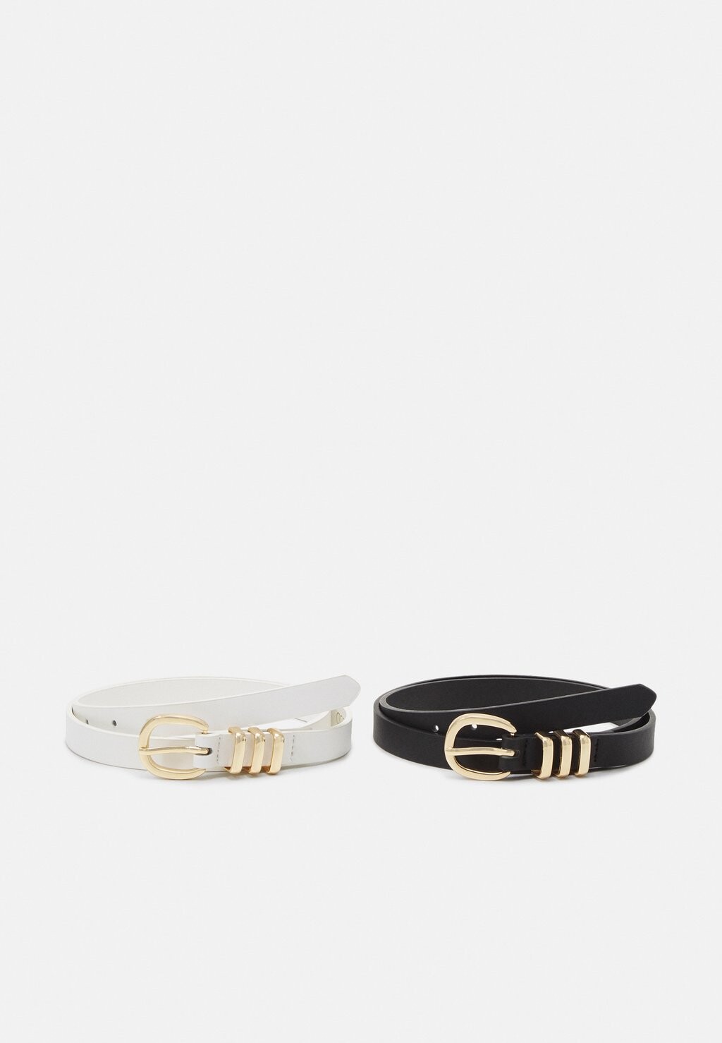 

Ремень 2 PACK Even&Odd, черный/белый