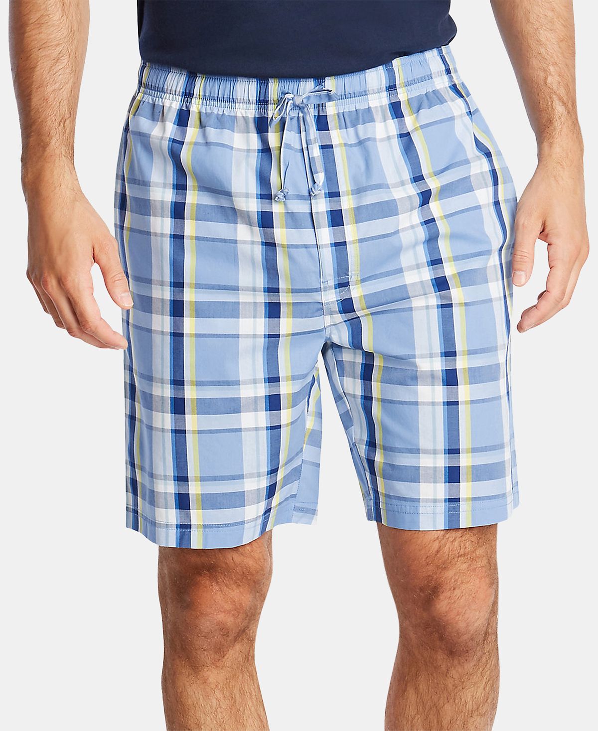 цена Мужские хлопковые пижамные шорты в клетку Nautica