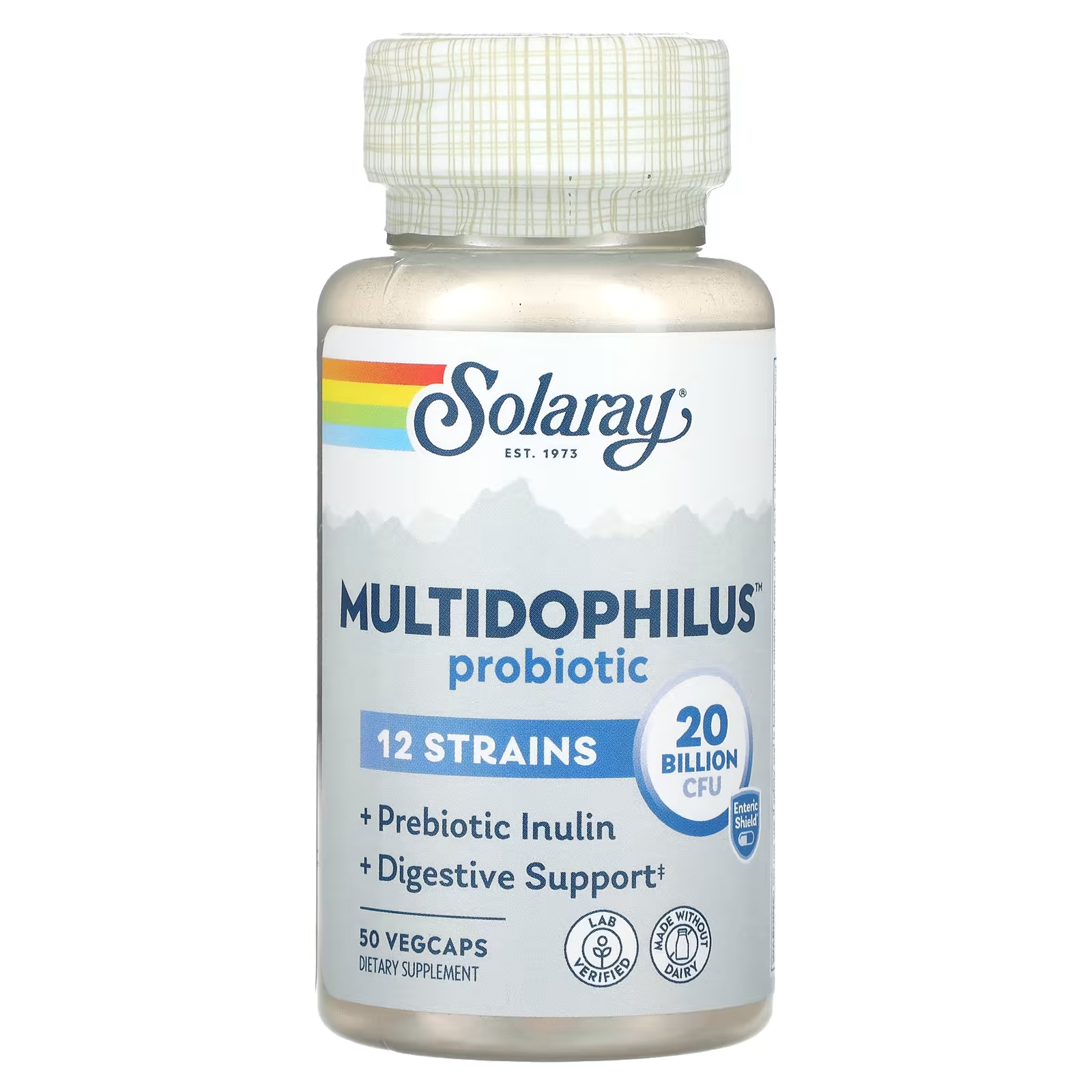 пробиотик solaray multidophilus 20 миллиардов кое 50 растительных капсул Пробиотик Solaray Multidophilus, 20 миллиардов КОЕ, 50 растительных капсул