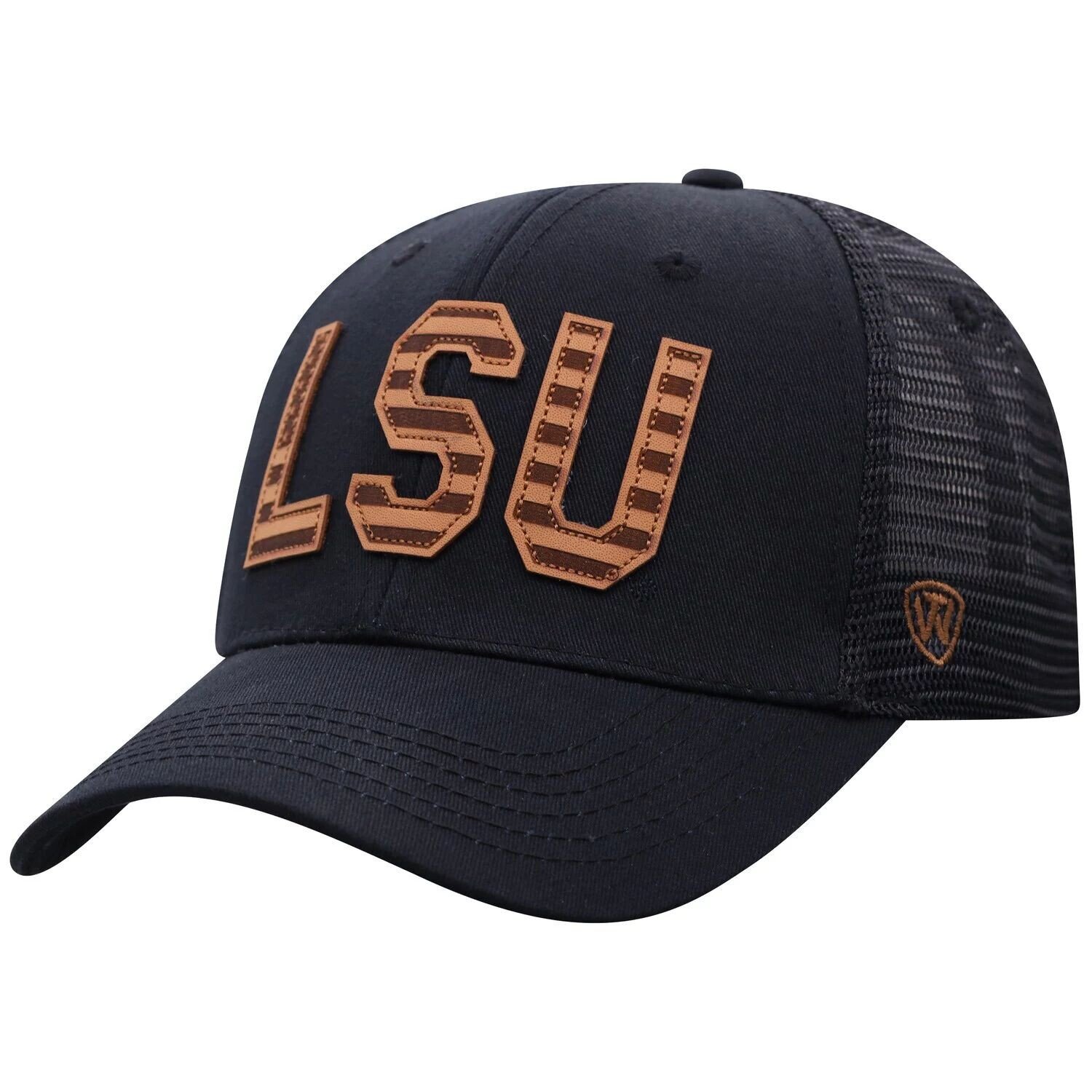 

Мужская черная кепка Top of the World LSU Tigers Cannon Trucker Snapback