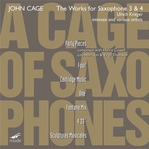 

CD диск Cage / Krieger: Cage of Saxophones 3