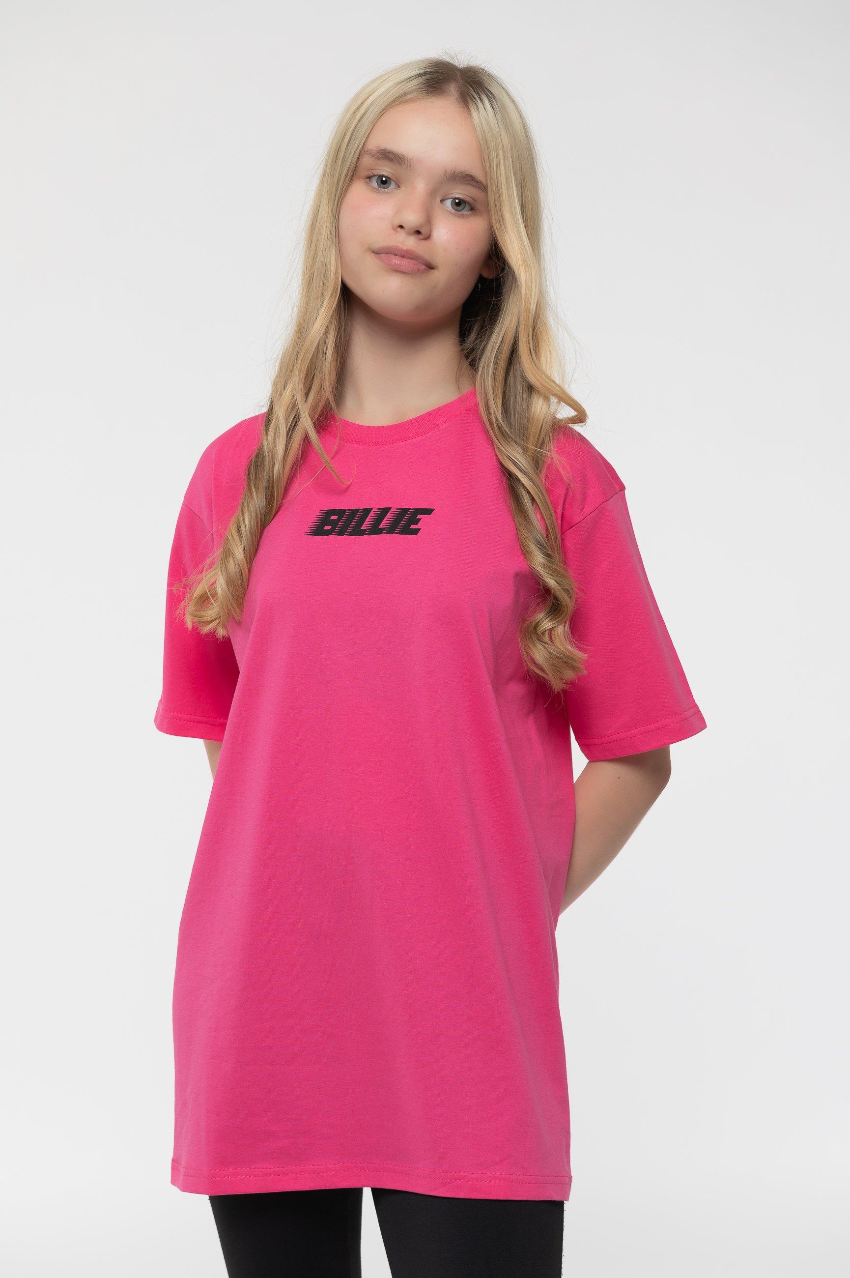 Розовая футболка Racer & Blohsh Billie Eilish, розовый