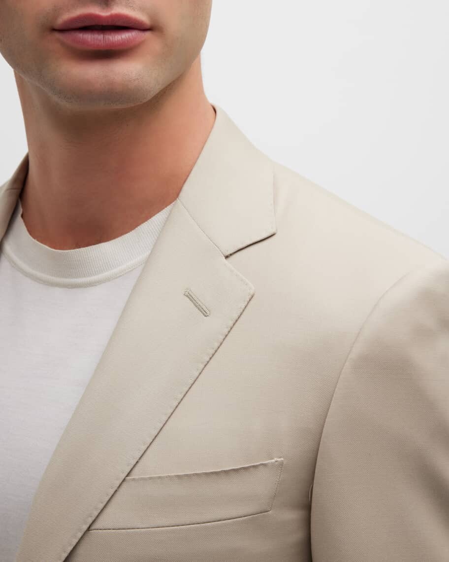 

Мужской костюм из твердой шерстяной саржи Canali
