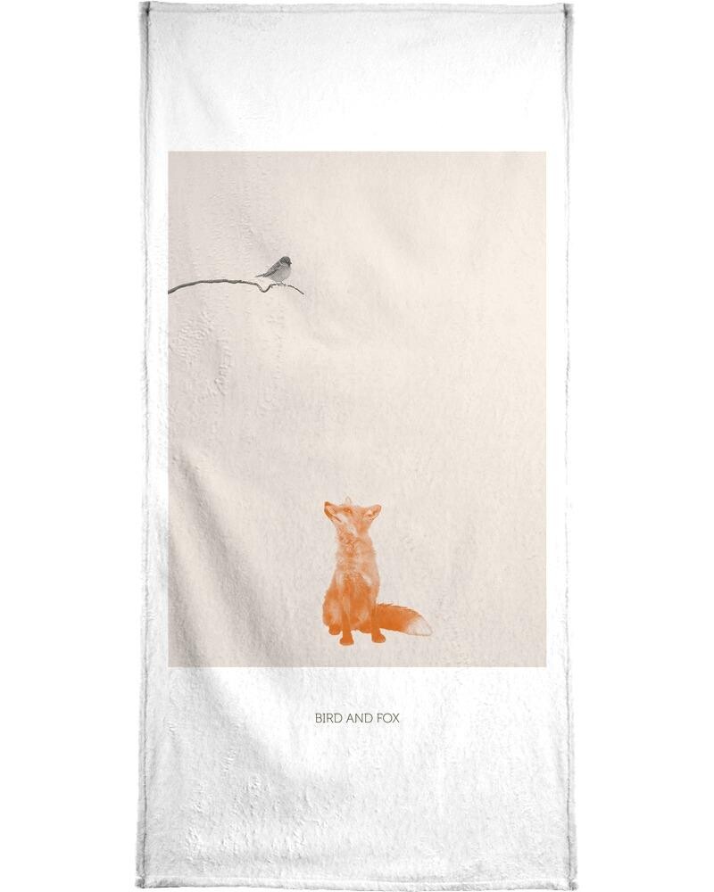 

Полотенце для ванной Juniqe Bird And Fox, цвет Braun & Orange