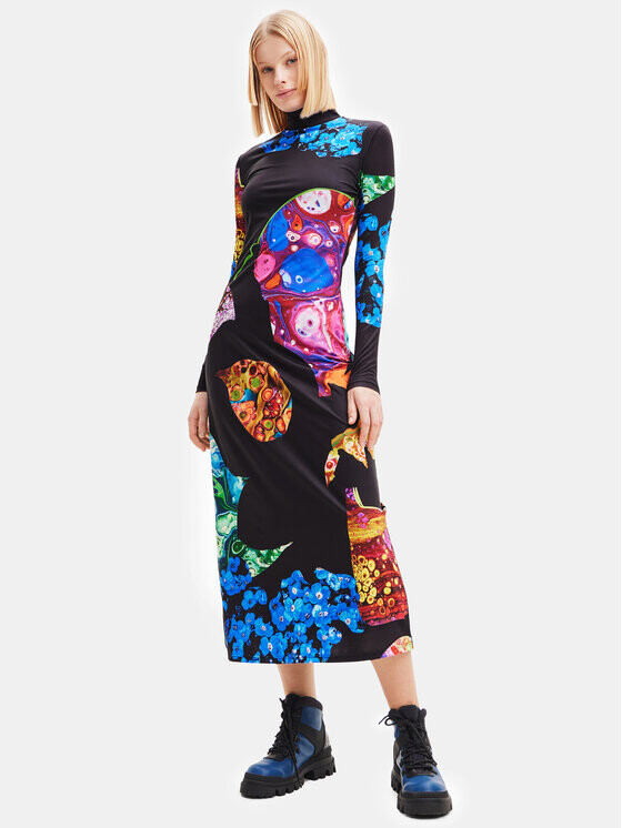 

Платье на каждый день приталенного кроя Desigual, черный