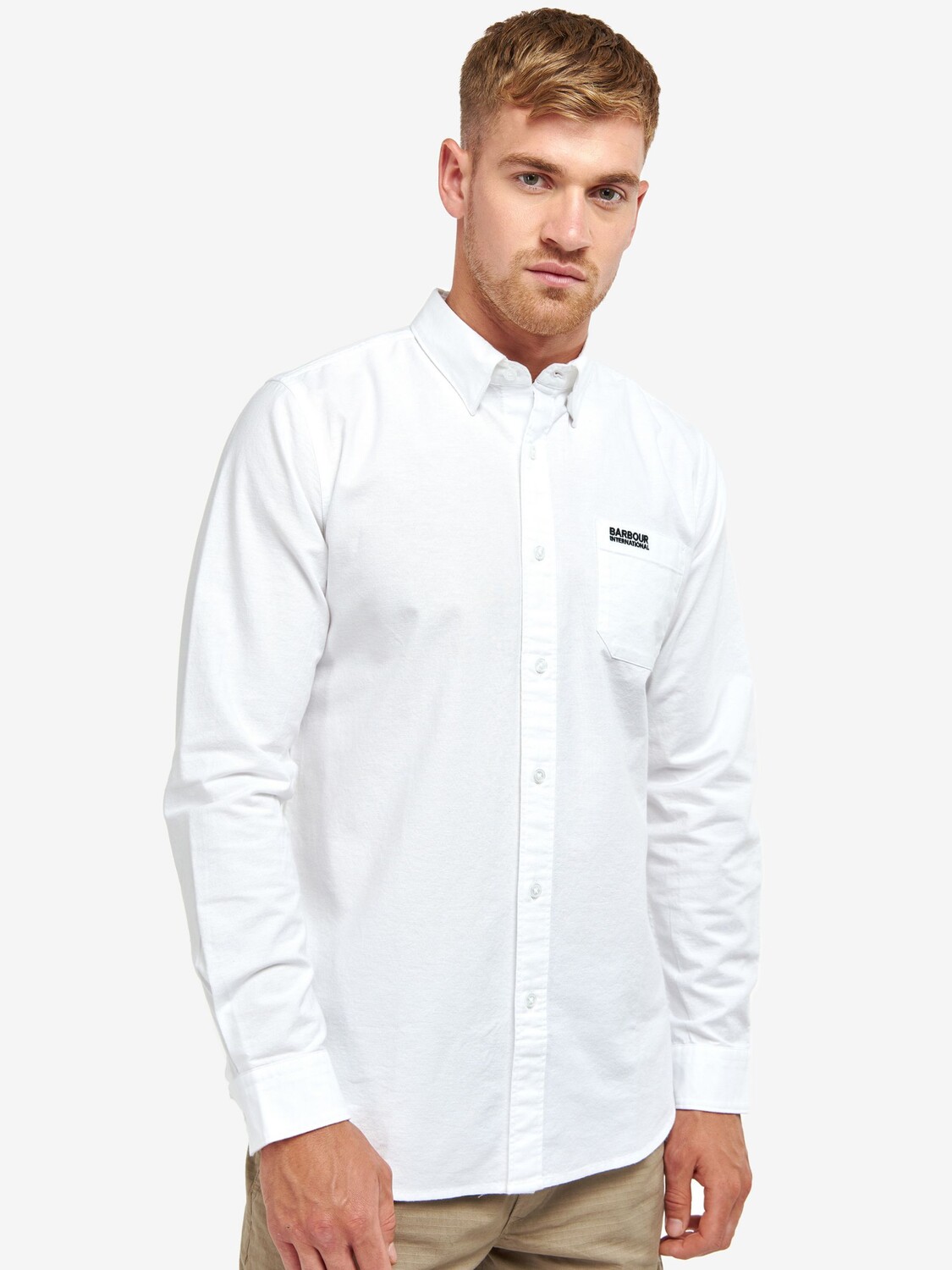 

Рубашка с длинным рукавом Barbour International Kinetic, белая