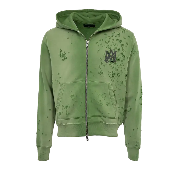 

Худи Amiri Logo Shotgun Zip 'Green', зеленый