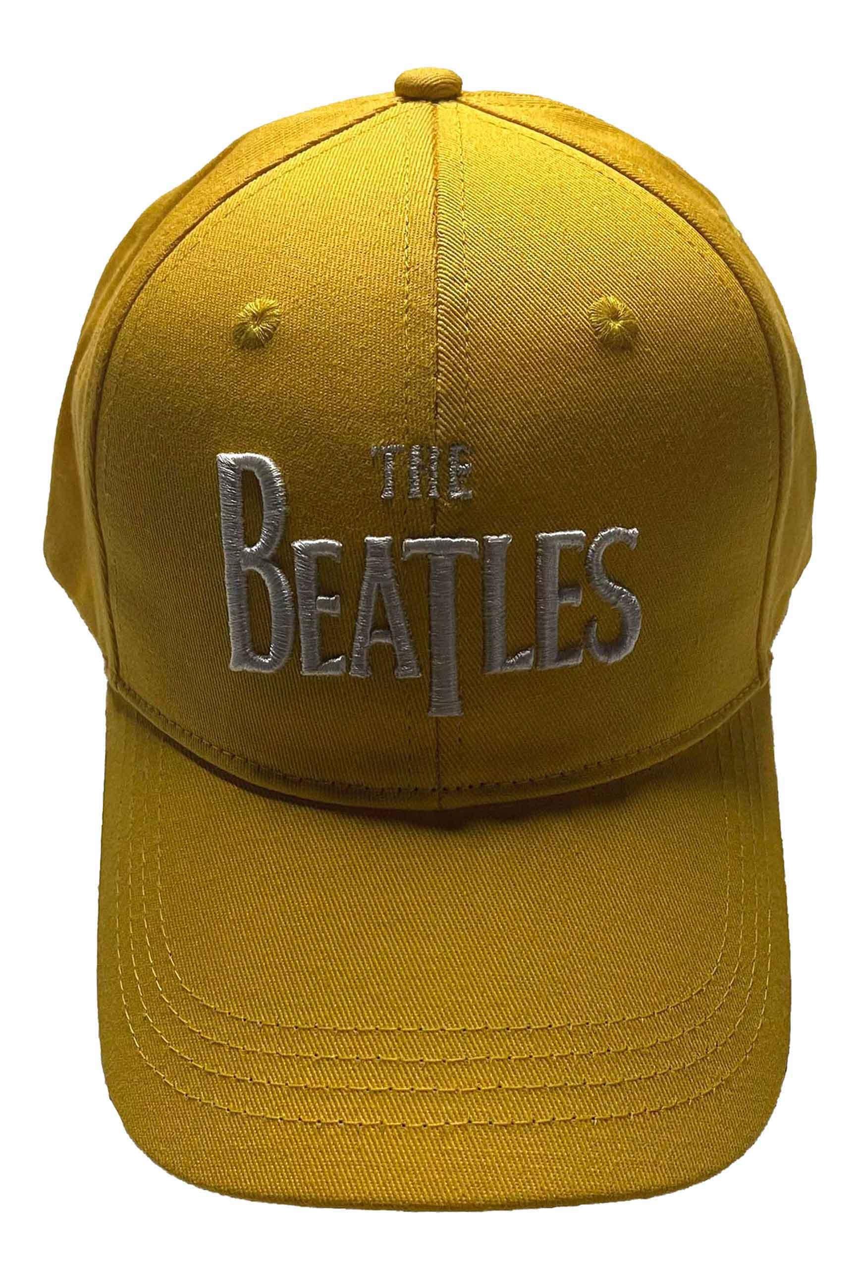 Классическая бейсболка с Т-образным ремешком и логотипом на спине Beatles, желтый бейсболка унисекс хлопковая регулируемая с цветочной вышивкой