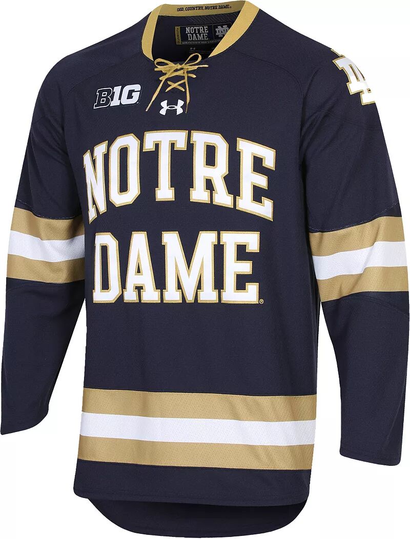 

Мужская футболка Under Armour Notre Dame Fighting Irish Navy Hockey Premier, реплика