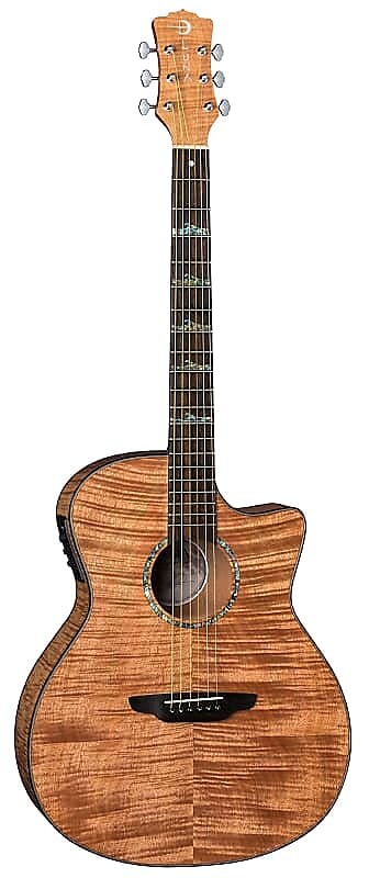 Акустическая гитара Luna High Tide Exotic Mahogany Satin Natural CAW Acoustic-Electric -Free Shipping! HT EXM GCE укулеле концерт kala ka cem kala concert exotic mahogany ukulele