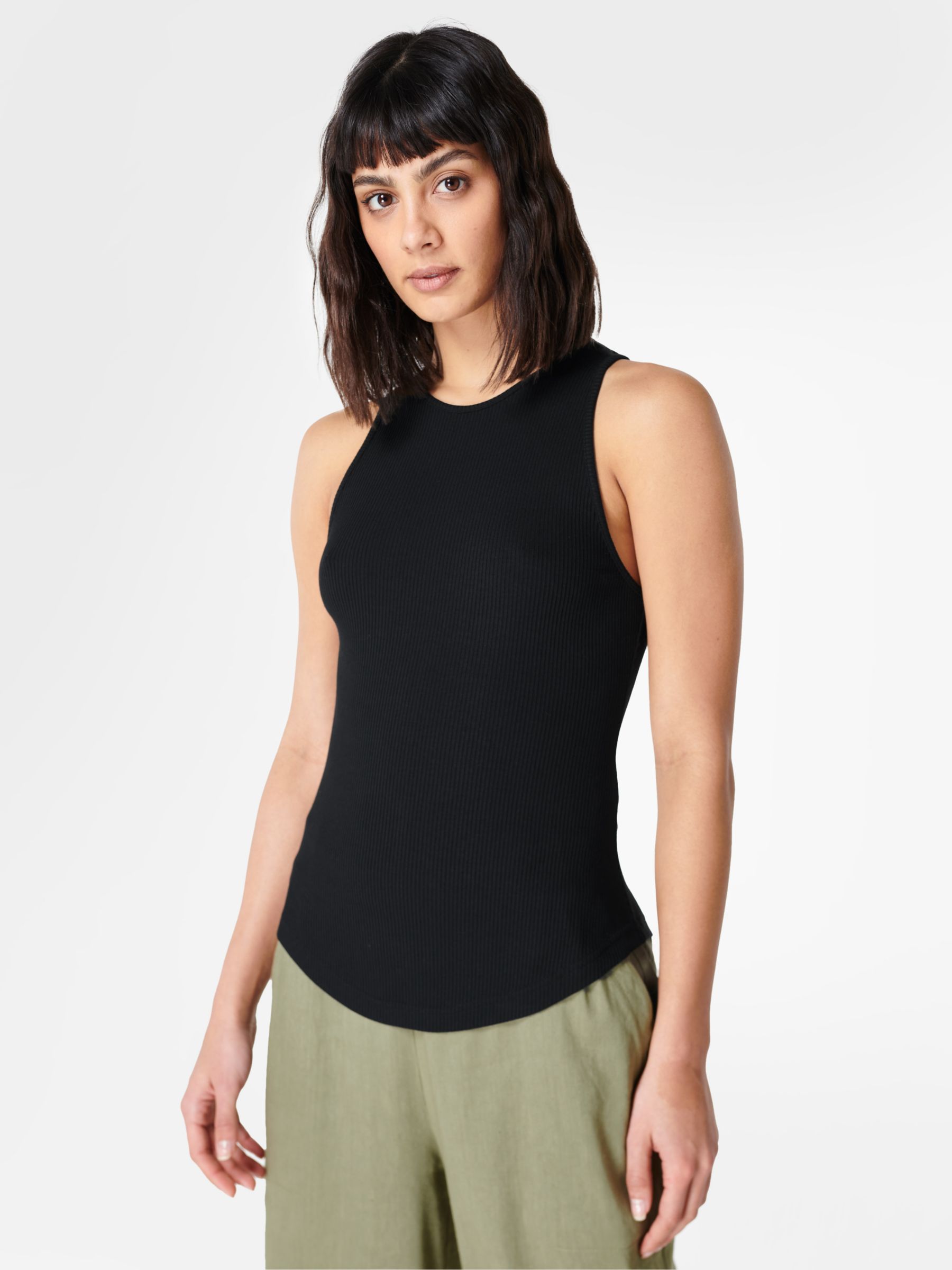 

Майка в рубчик Sweaty Betty Harper Racer, черная