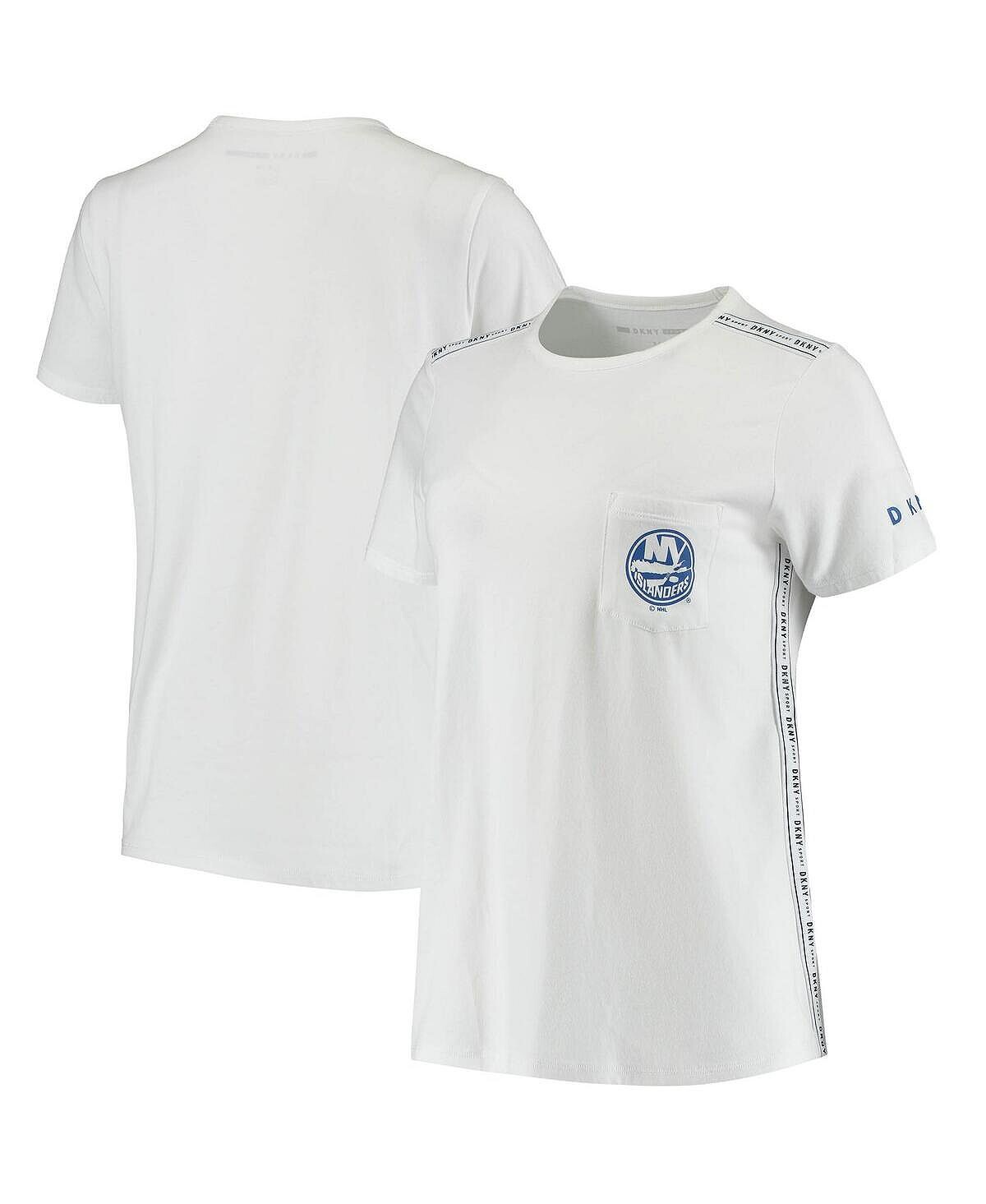 

Женская белая спортивная футболка Tri-Blend New York Islanders DKNY, белый