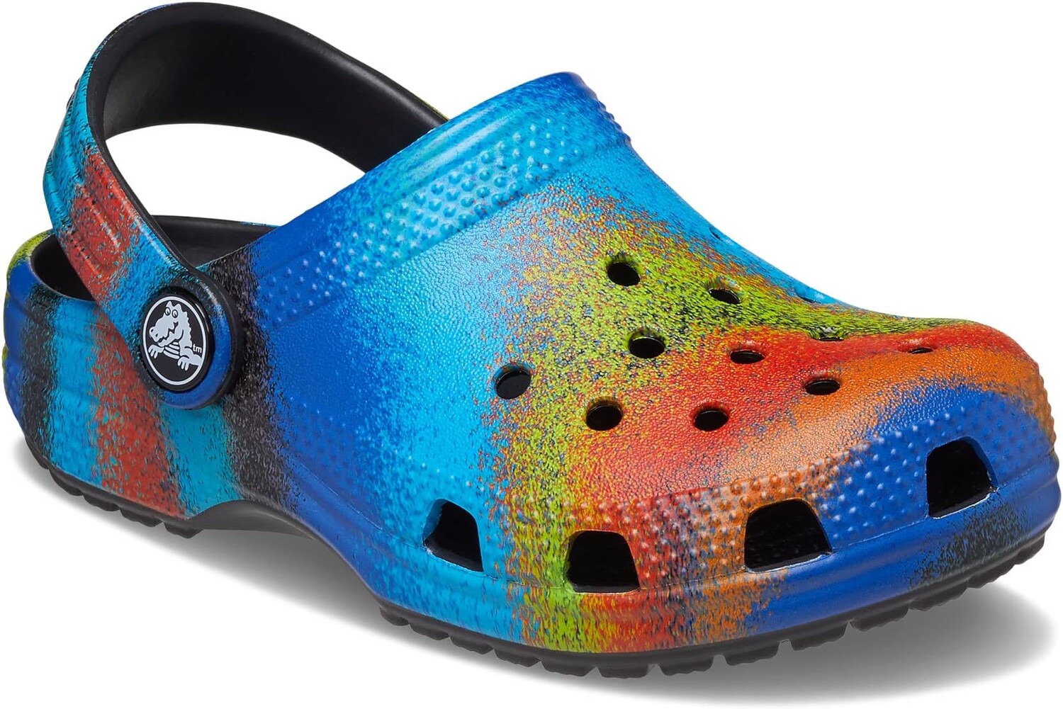 

Сабо Classic Tie-Dye Graphic Clog Crocs, цвет Black/Multi Spray Dye