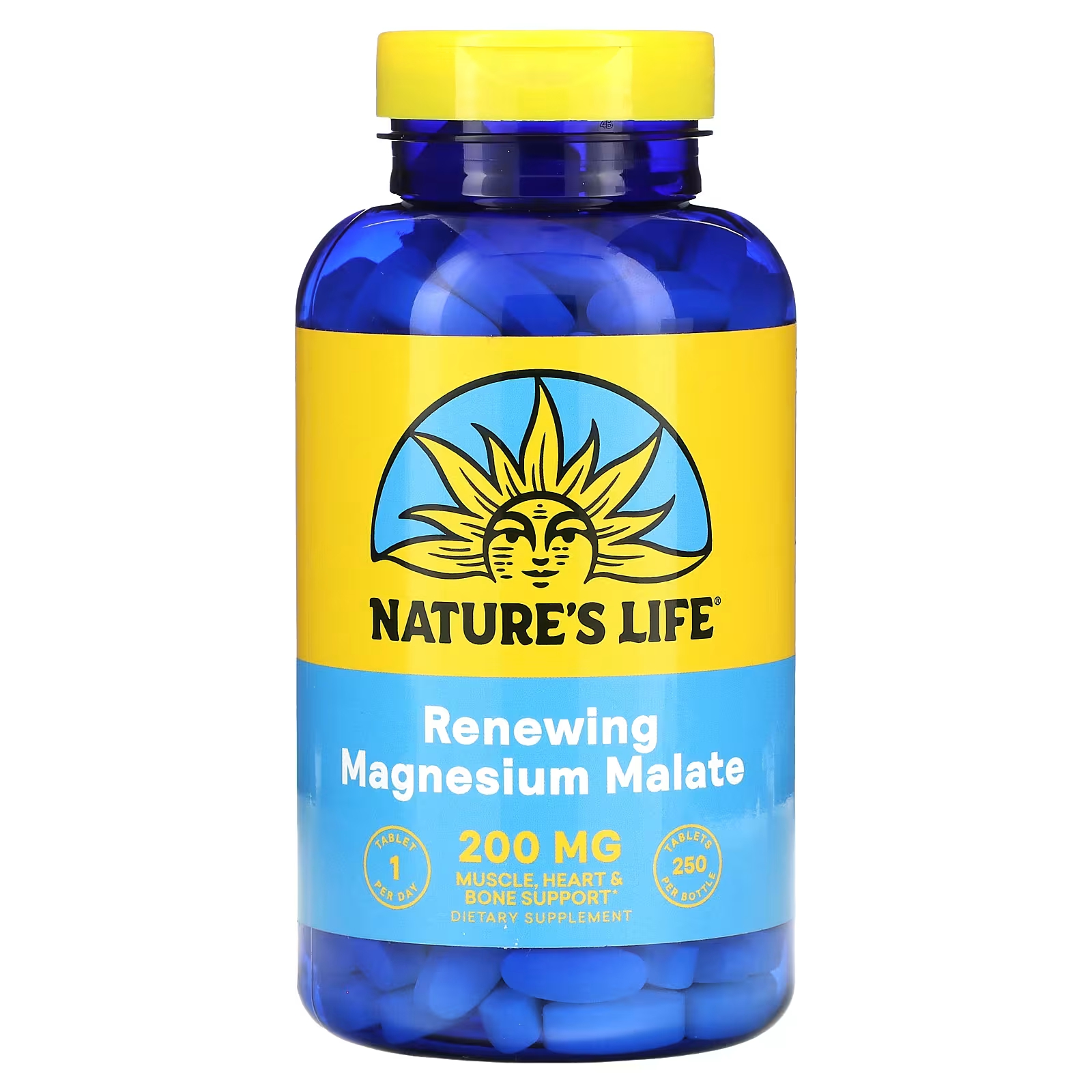 Пищевая добавка Nature's Life Renewing Magnesium Malate 200 мг цена и фото