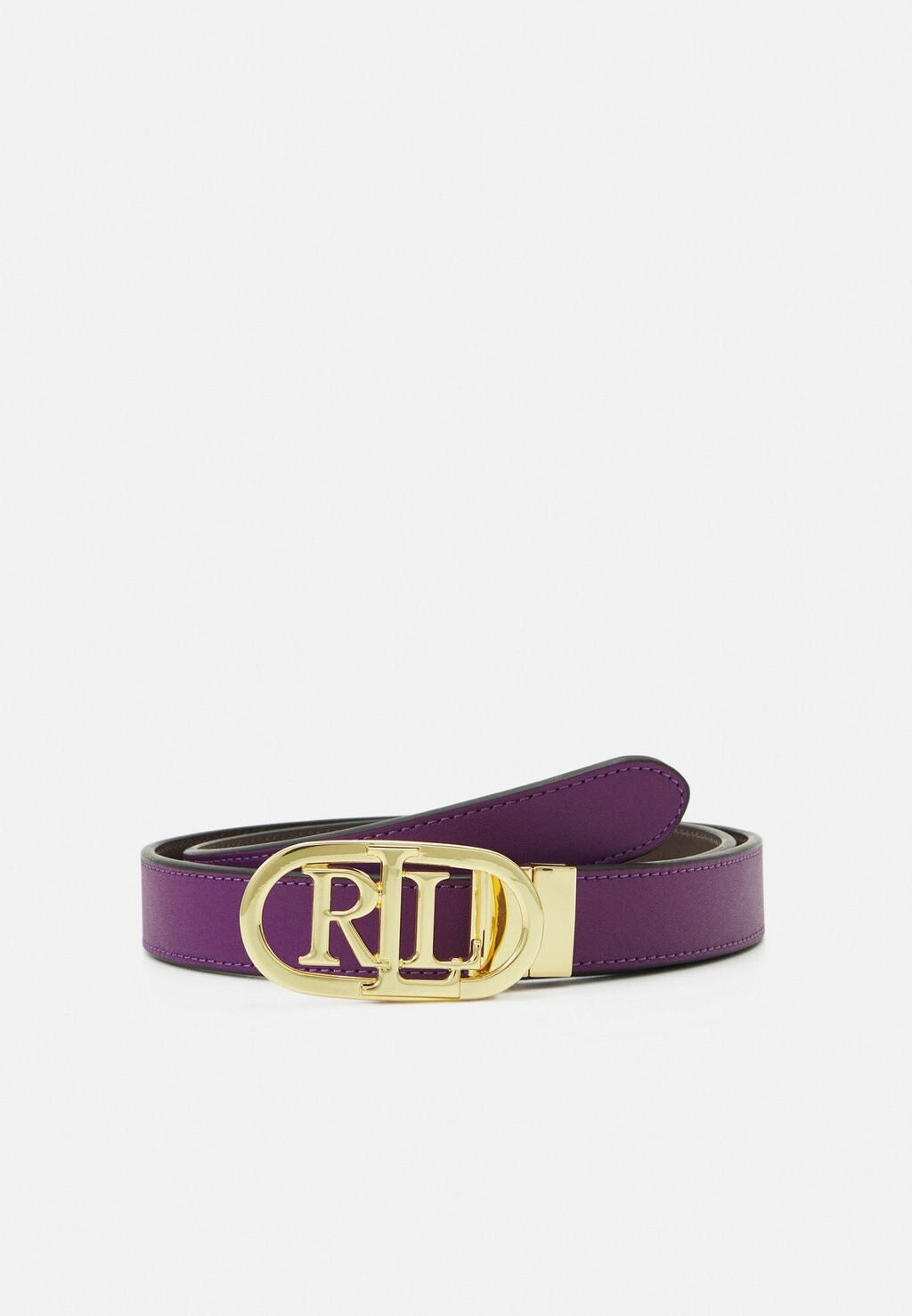 

Ремень Lauren Ralph Lauren OVAL BELT SKINNY, фиолетовый агат/каштановый