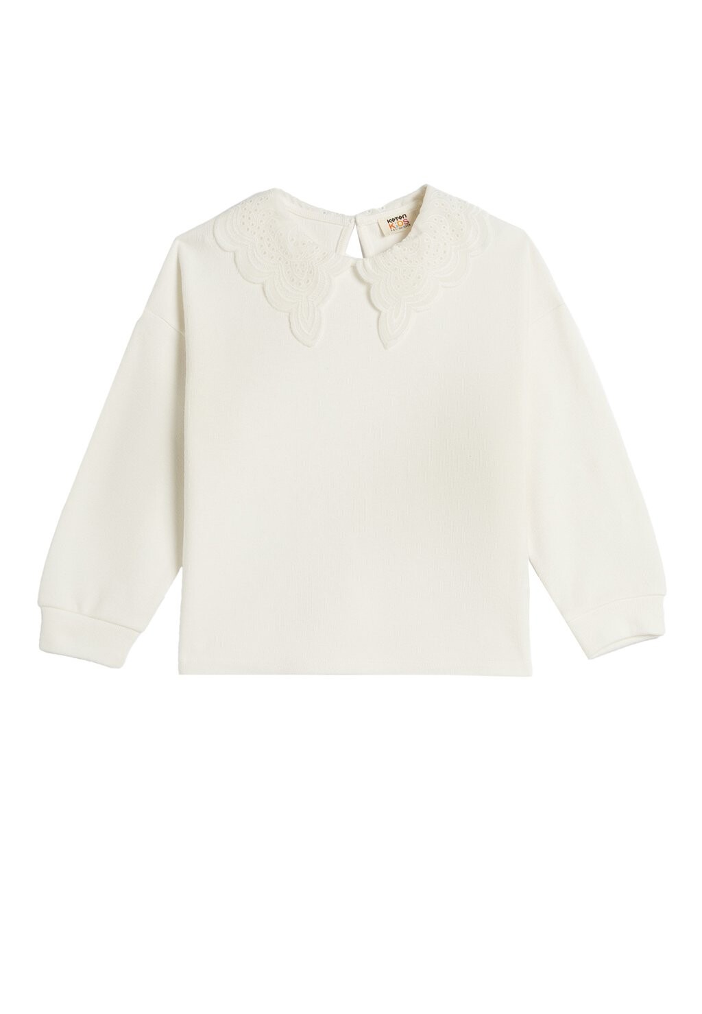 

Толстовка Lace Peter Pan Neck Detail Soft Long Sleeve Koton, цвет off white