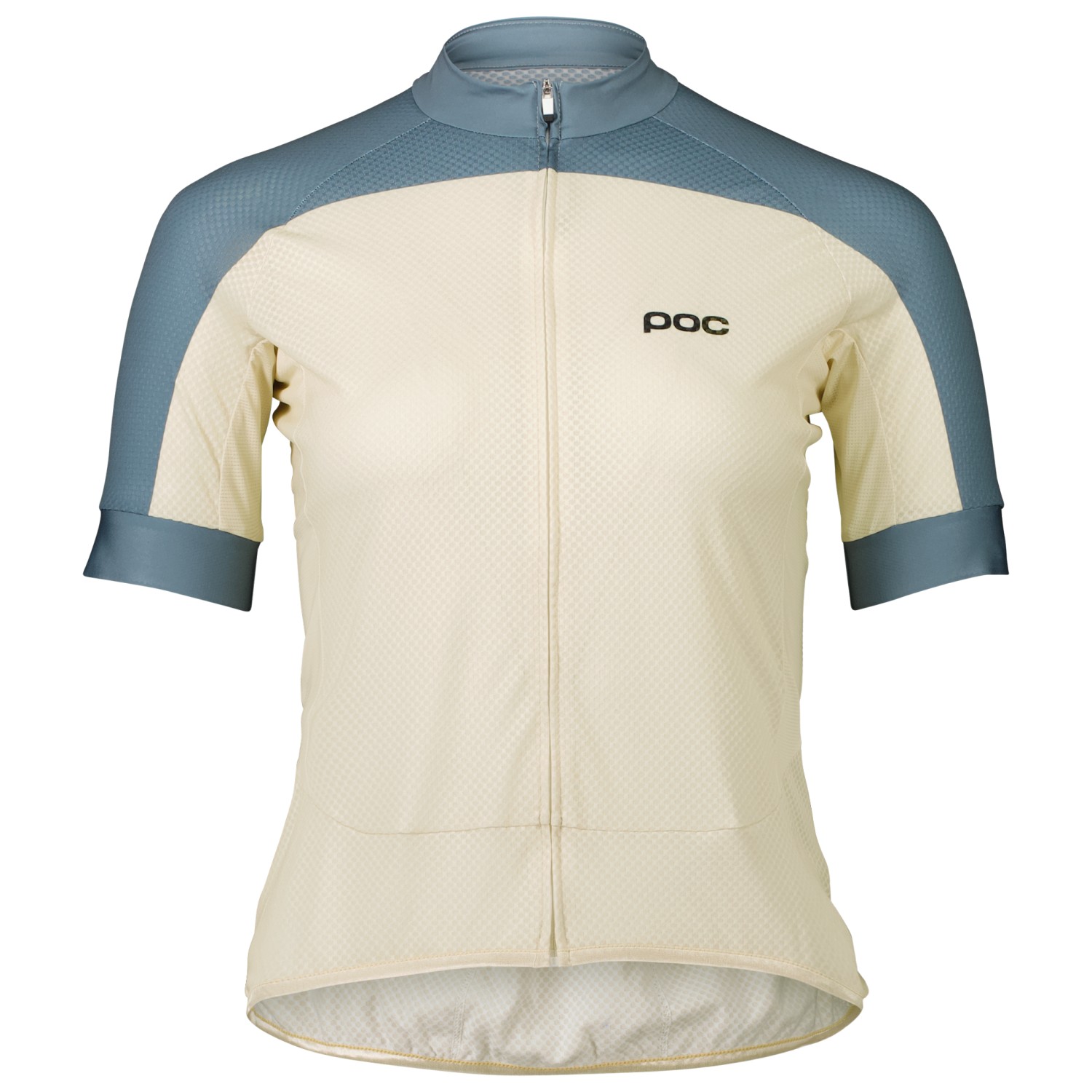 Велосипедный трикотаж Poc Women's Essential Road Logo Jersey, цвет Okenite Off White/Calcite Blue