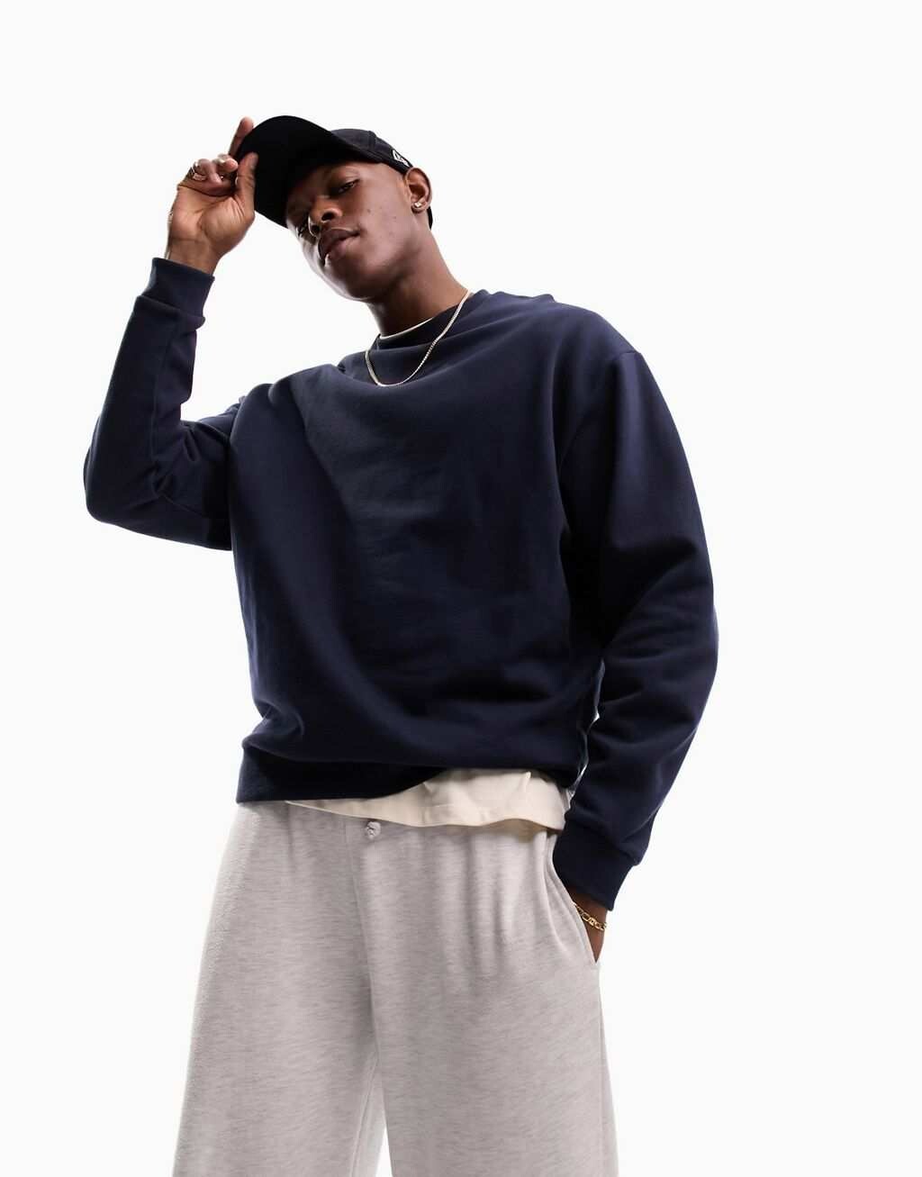 

Темно-синий оверсайз-свитшот ASOS DESIGN