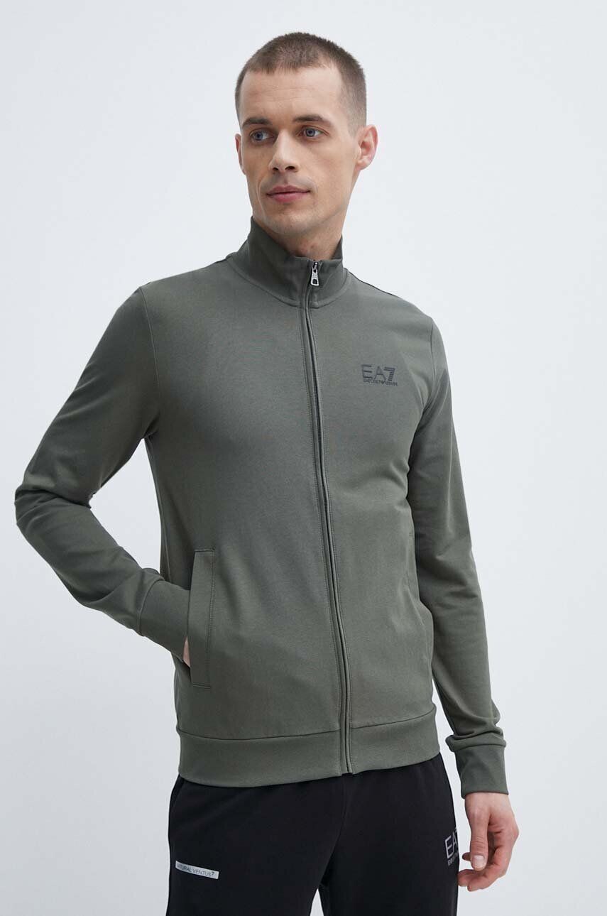 

Хлопковая толстовка EA7 Emporio Armani, зеленый
