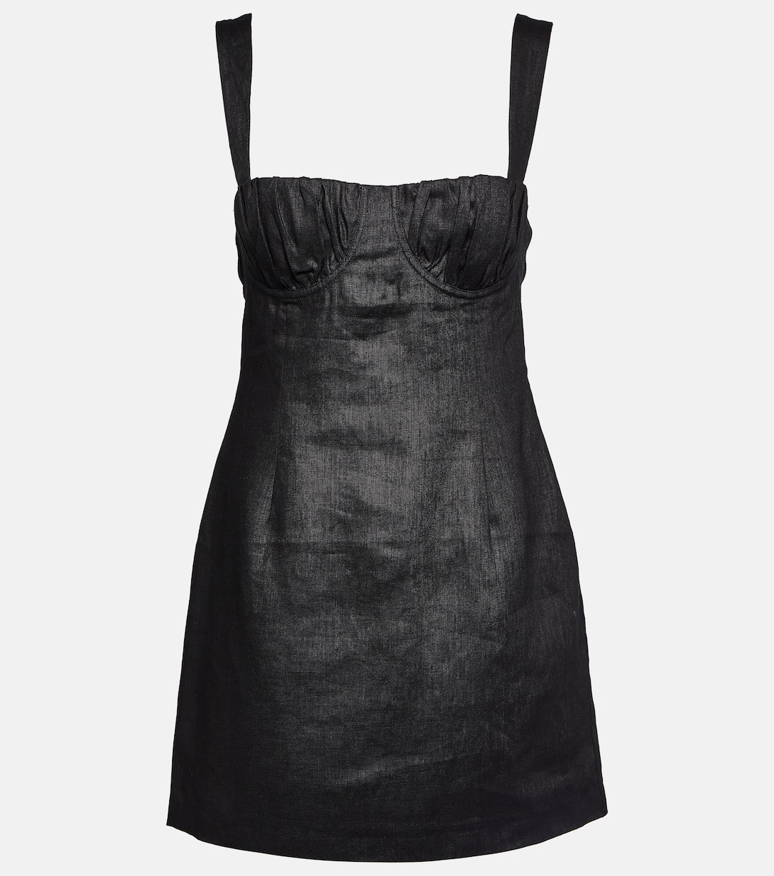 Льняное мини-платье SIR, черный