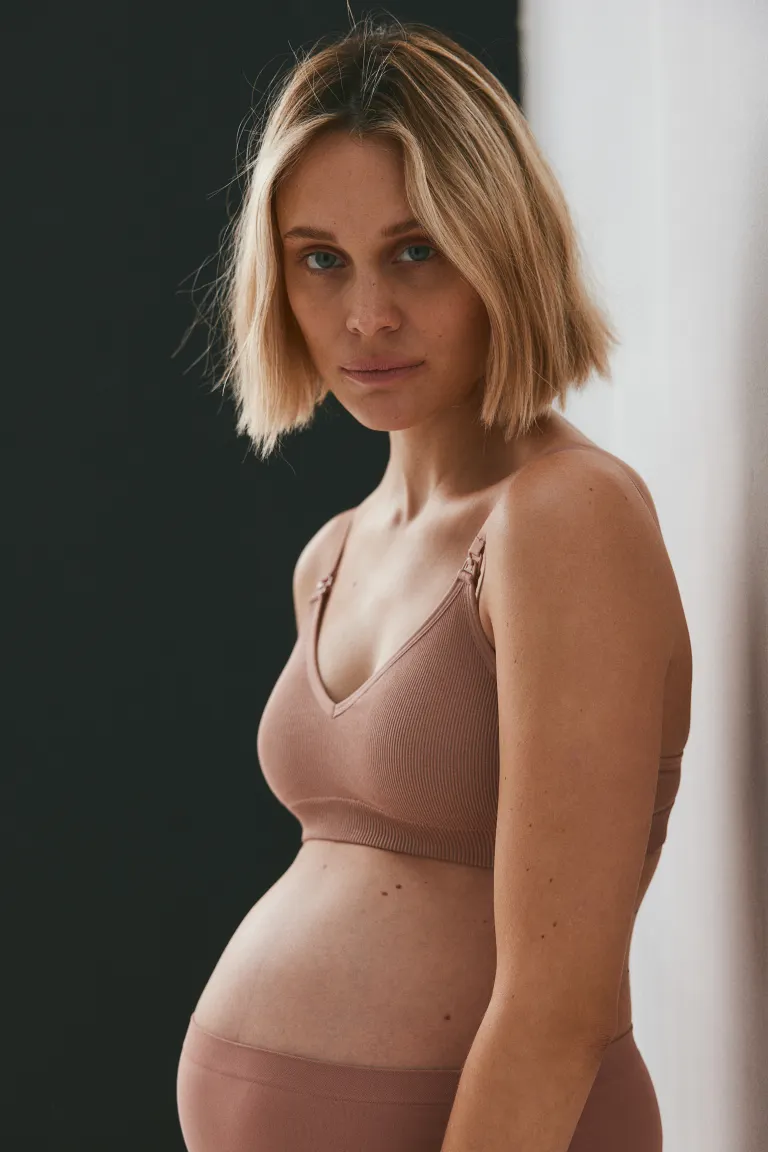 

Mama комплект из 2 бесшовных бюстгальтеров для кормления с мягкой подкладкой H&M, черный