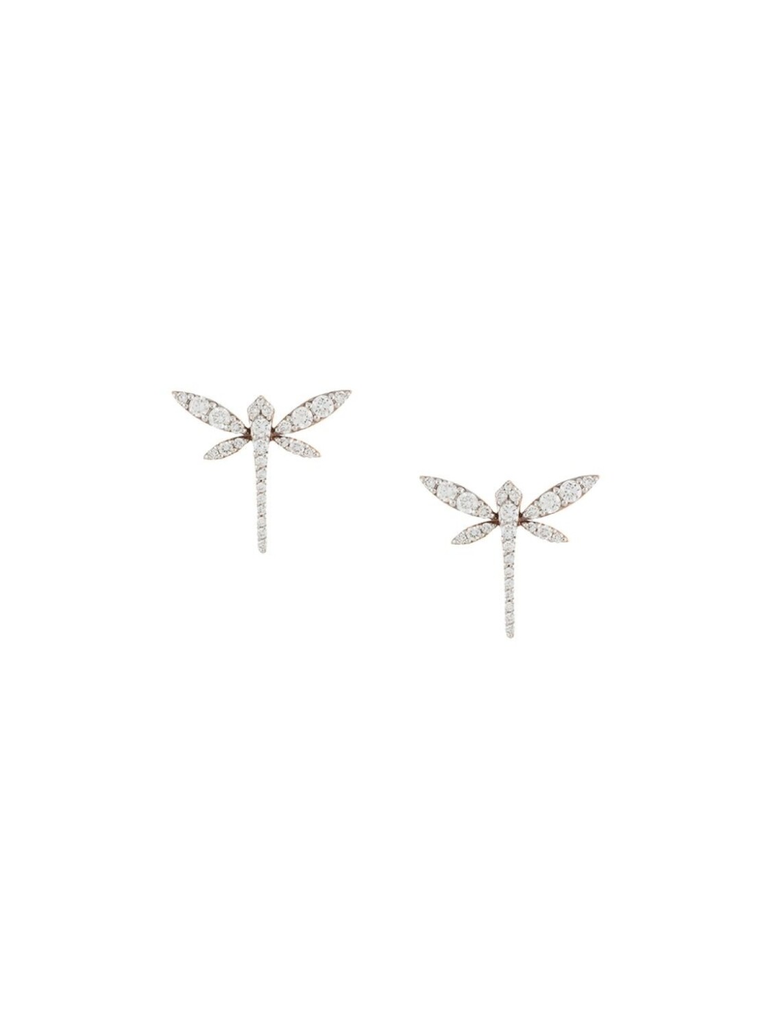 

Серьги из желтого золота Mini Dragonfly с бриллиантами Anapsara, розовый