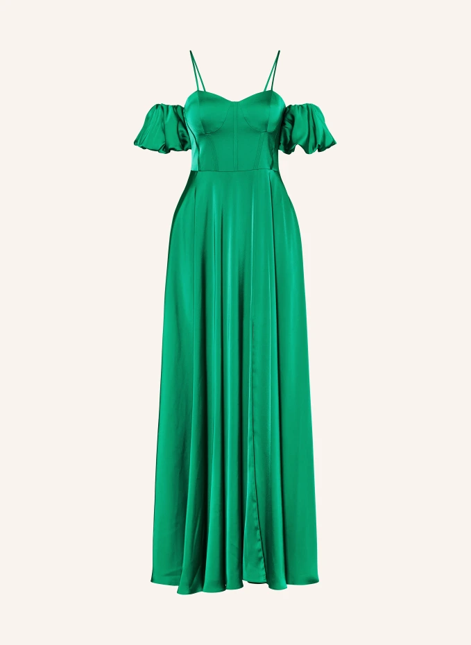 Атласное вечернее платье Vm Vera Mont, зеленый вечернее платье vm vera mont синий