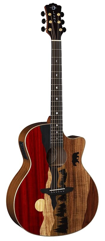 Акустическая гитара Luna Guitars Vista Bear Acoustic-Electric Guitar Gloss Natural With Case акустическая гитара luna guitars henna paradise select spruce acoustic electric guitar satin natural support indie music