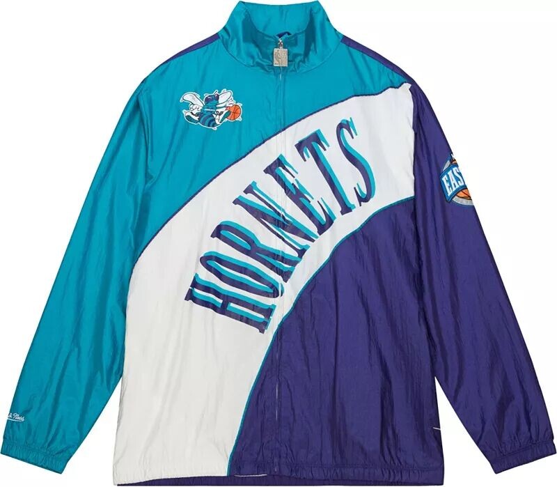 

Мужская ветровка с белой аркой Mitchell & Ness Charlotte Hornets