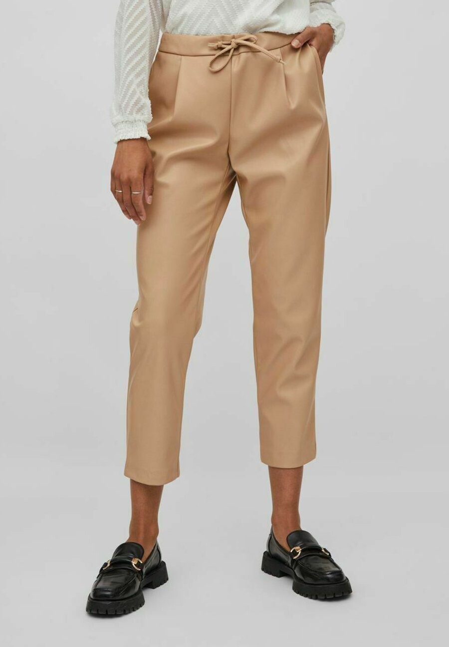 

Брюки Vinille Coated Pants VILA, цвет sesame
