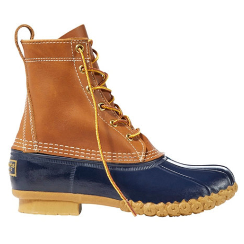 кроссовки dirigo trail sneaker boot water resistant l l bean черный Повседневные ботинки L L Bean Women's 8'' Bean Boot, цвет Tan/Navy