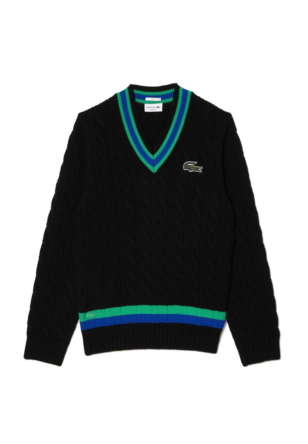 

Вязаный свитер Lacoste, черный