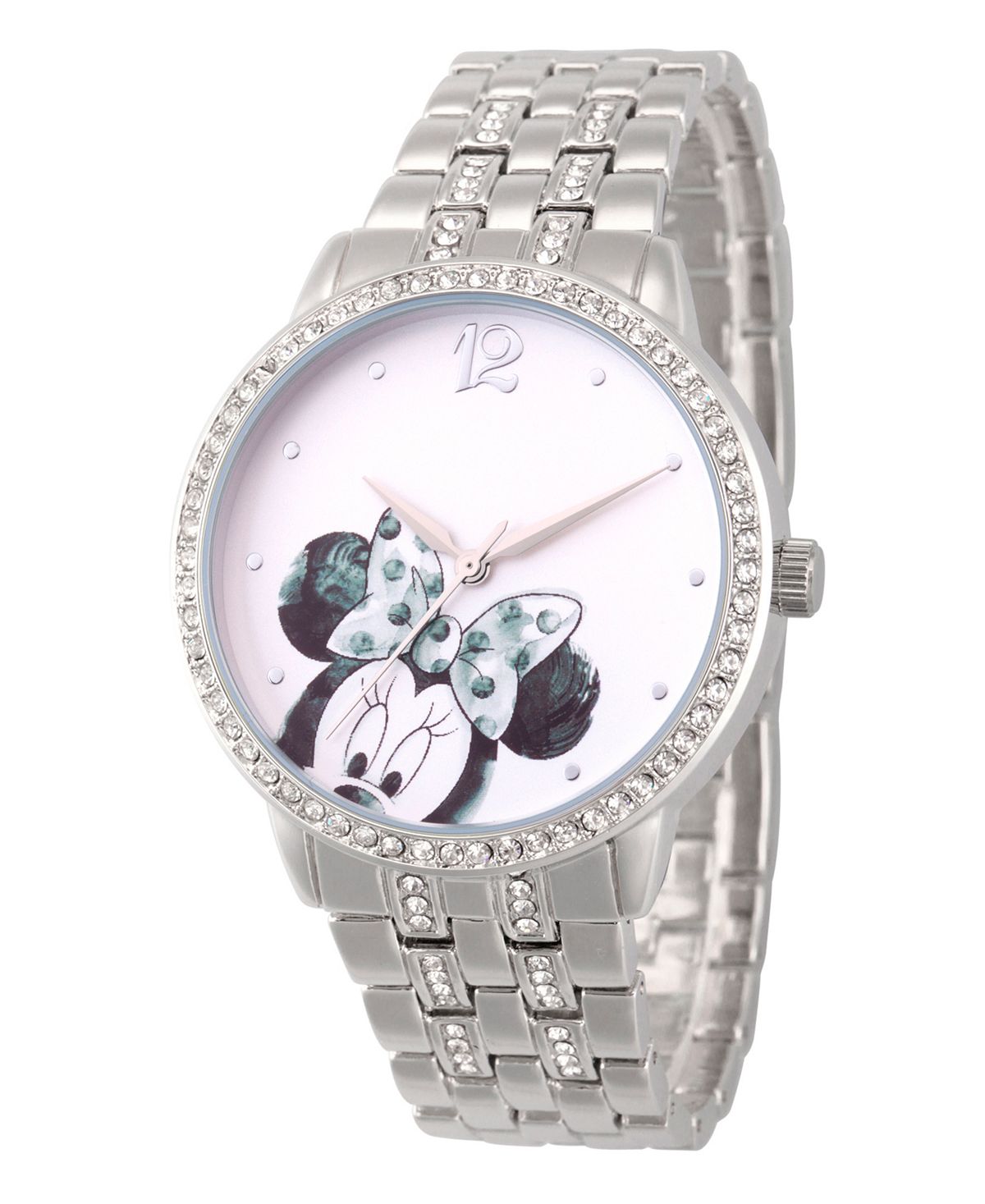 

Женские серебряные часы-браслет Disney Minnie Mouse 40 мм ewatchfactory, серебро