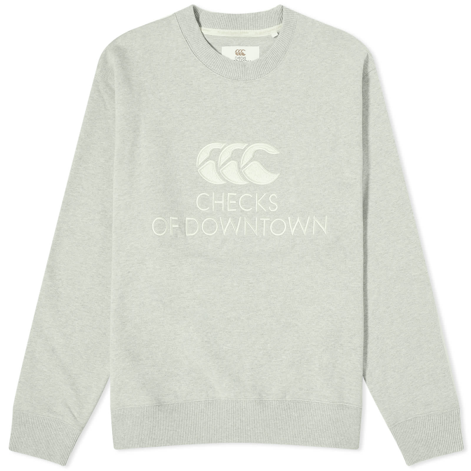 Свитшот Checks Downtown X Canterbury Logo, цвет Grey Marl