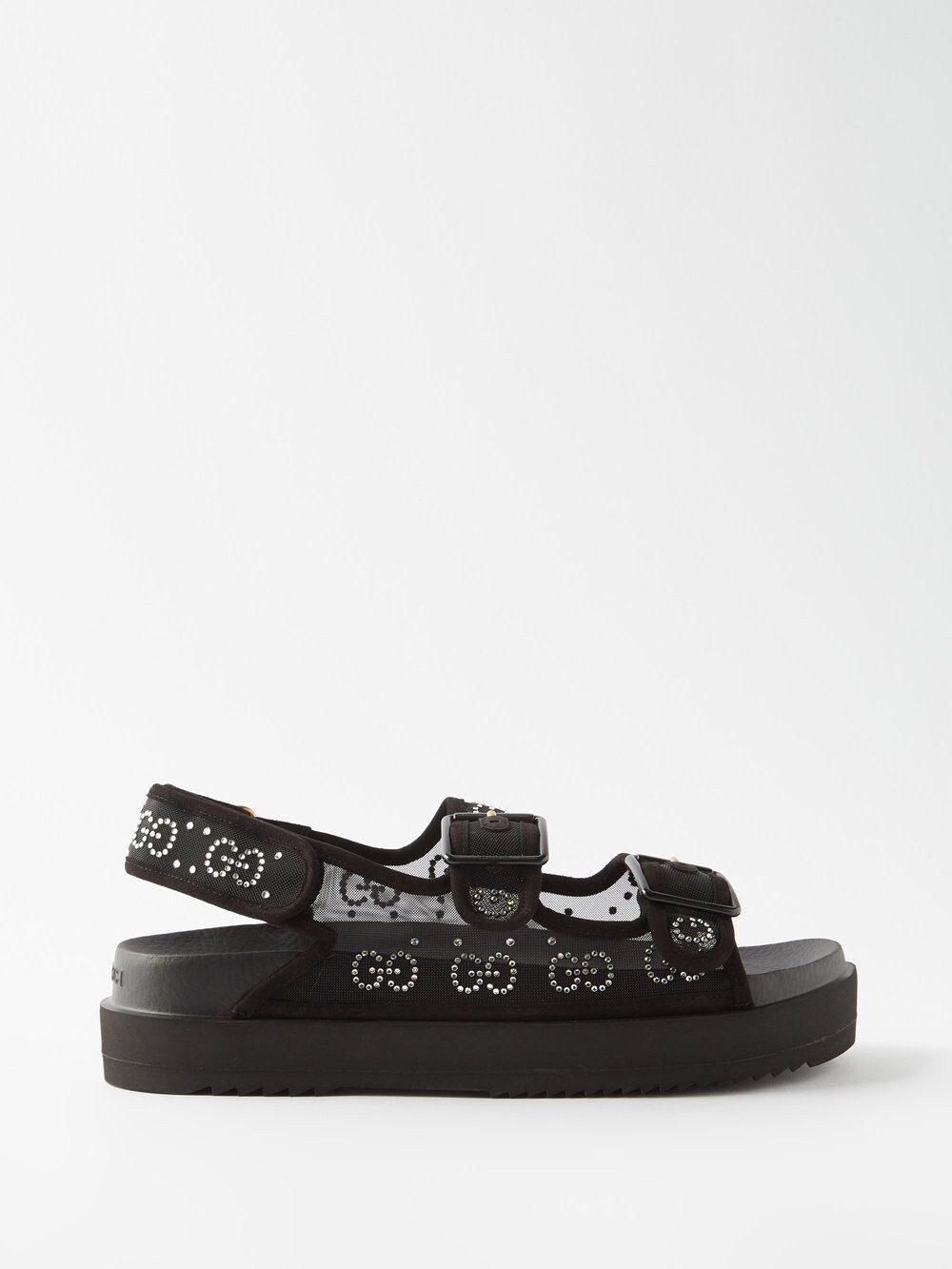 

Босоножки с кристаллами gg Gucci, черный