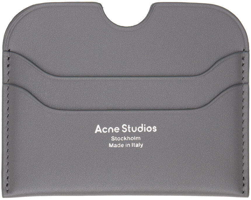 

Серая визитница из телячьей кожи Acne Studios