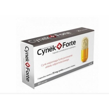Cynek Plus Forte Цинк, иммунная система кожи, волос и ногтей, 20 капсул, Kre-O