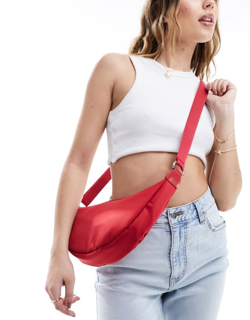 Красная нейлоновая поясная сумка ASOS