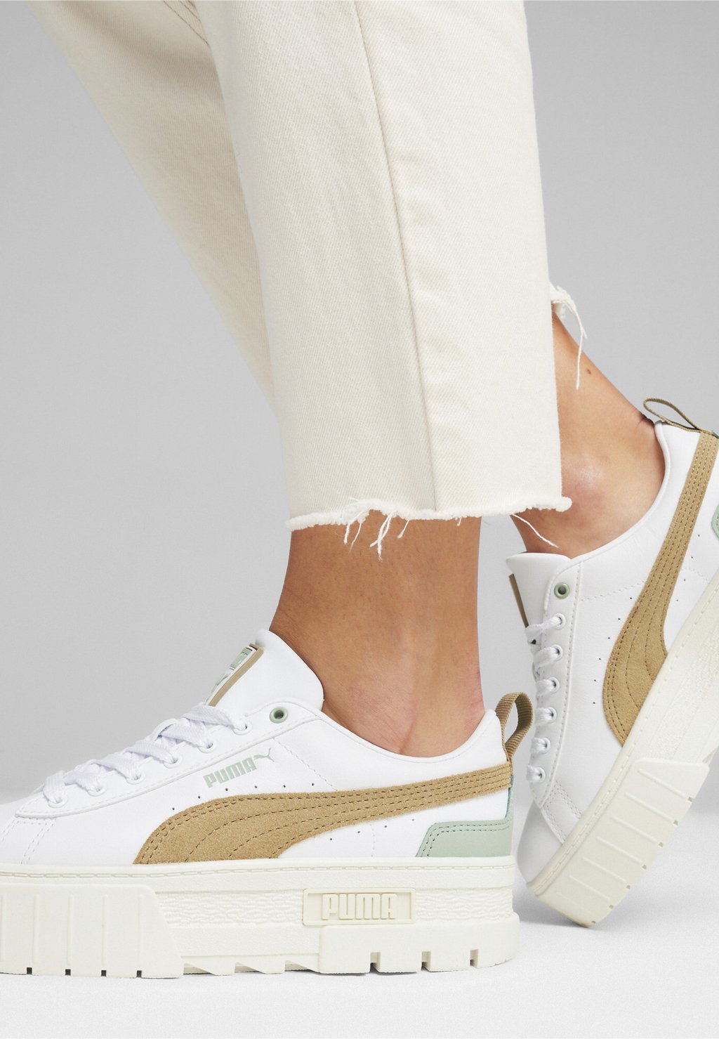 Низкие кроссовки Mayze Lth Wn'S Puma, цвет white prairie tan кроссовки puma mayze lth wms цвет schwarz