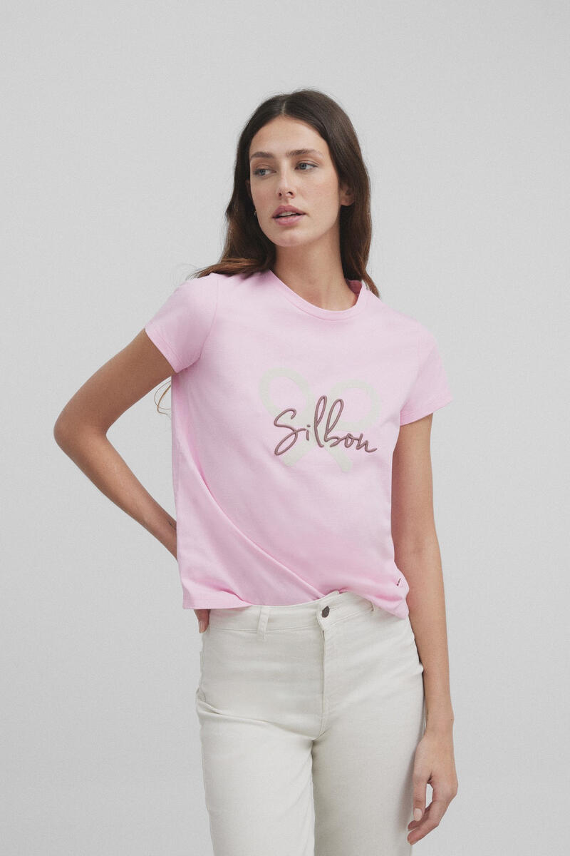 Классическая женская футболка Silbon, розовый