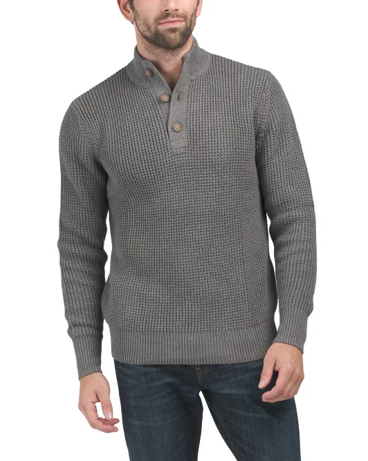 

Пуловер с пуговицами Westont Jade на четверть пуговицы Southern Tide, цвет Heather Grey