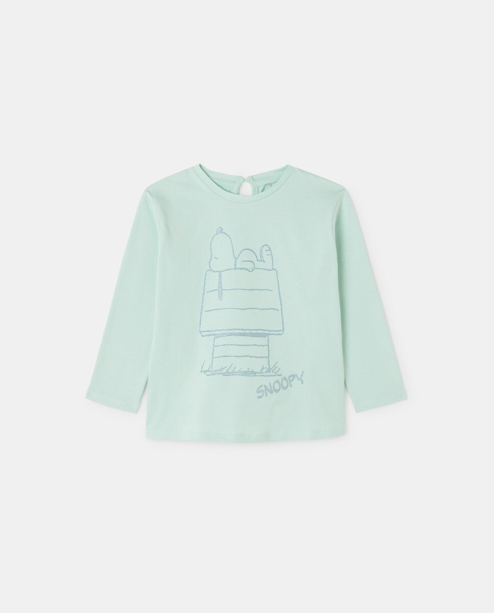 

Футболка с длинными рукавами для девочки «Снупи» Baby El Corte Inglés, зеленый