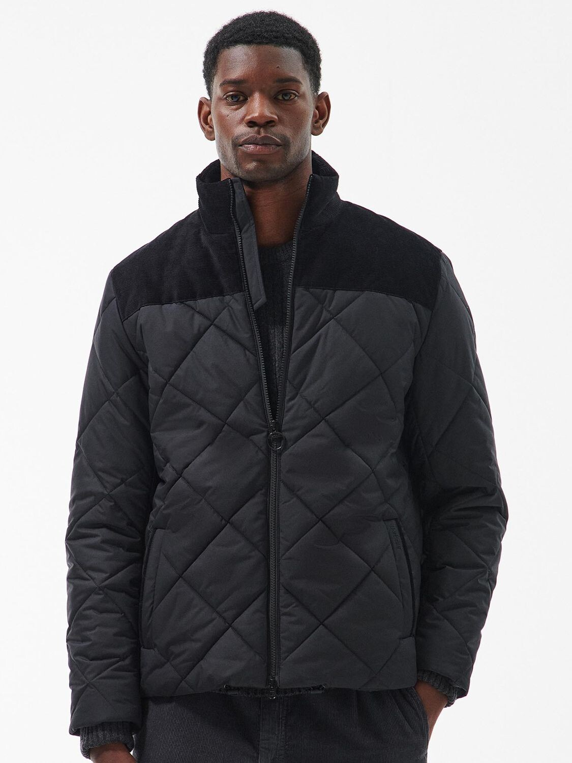 

Стеганая куртка Элмвуд Barbour, черный