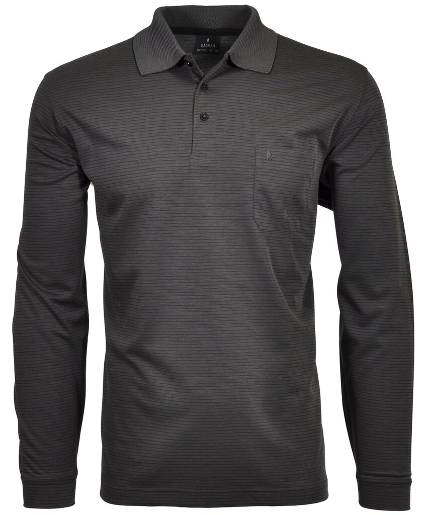 

Футболка Ragman Softknit Polo Fineliner, Langarm, серый