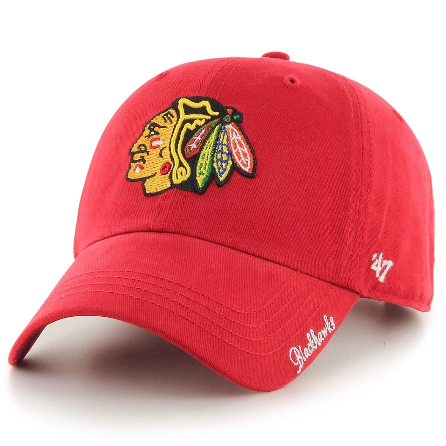 

Женская красная регулируемая кепка Chicago Blackhawks Team Miata '47
