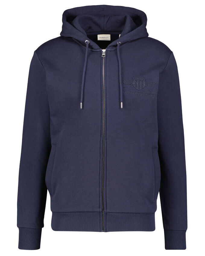 

Толстовка в тон с щитком Gant, синий