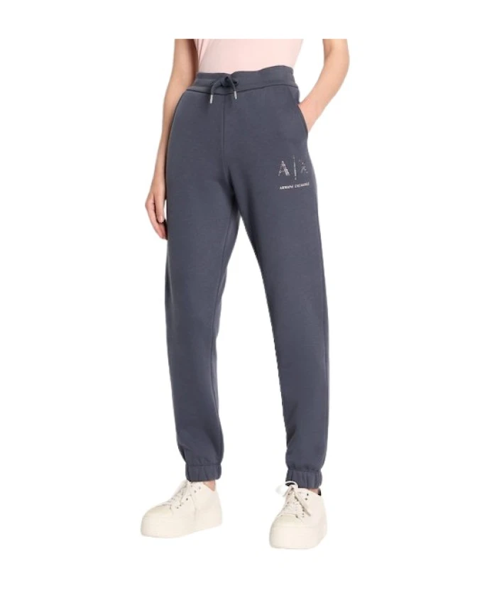 

Эластичные брюки с высокой талией Armani Exchange, серый