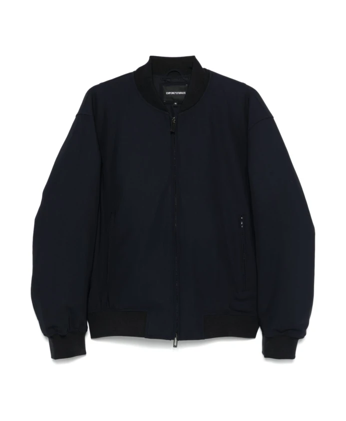 

Стеганая куртка с ребристыми деталями Emporio Armani, синий