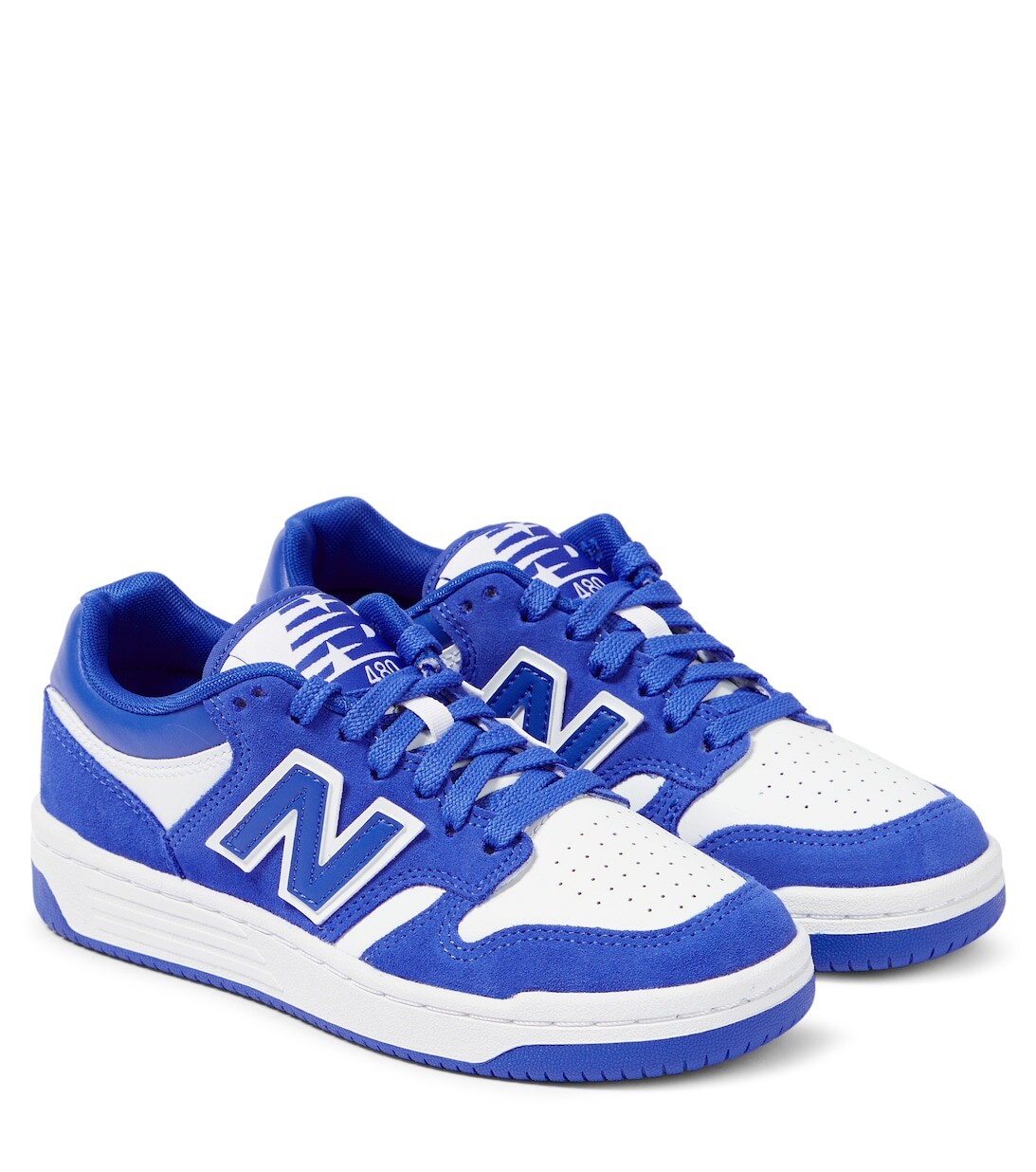 

Кроссовки 480 из кожи и замши New Balance, синий