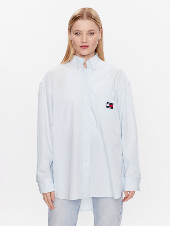 

Рубашка оверсайз Tommy Jeans, синий